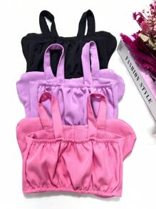 ISA KIDS - Butterfly Cropped Top For Girls, Blogger Mini Diva, 4 To 10 Years Old - Màu Lilac Tím - Xem 3