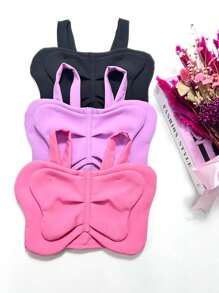 ISA KIDS - Butterfly Cropped Top For Girls, Blogger Mini Diva, 4 To 10 Years Old - Màu Lilac Tím - Xem 2