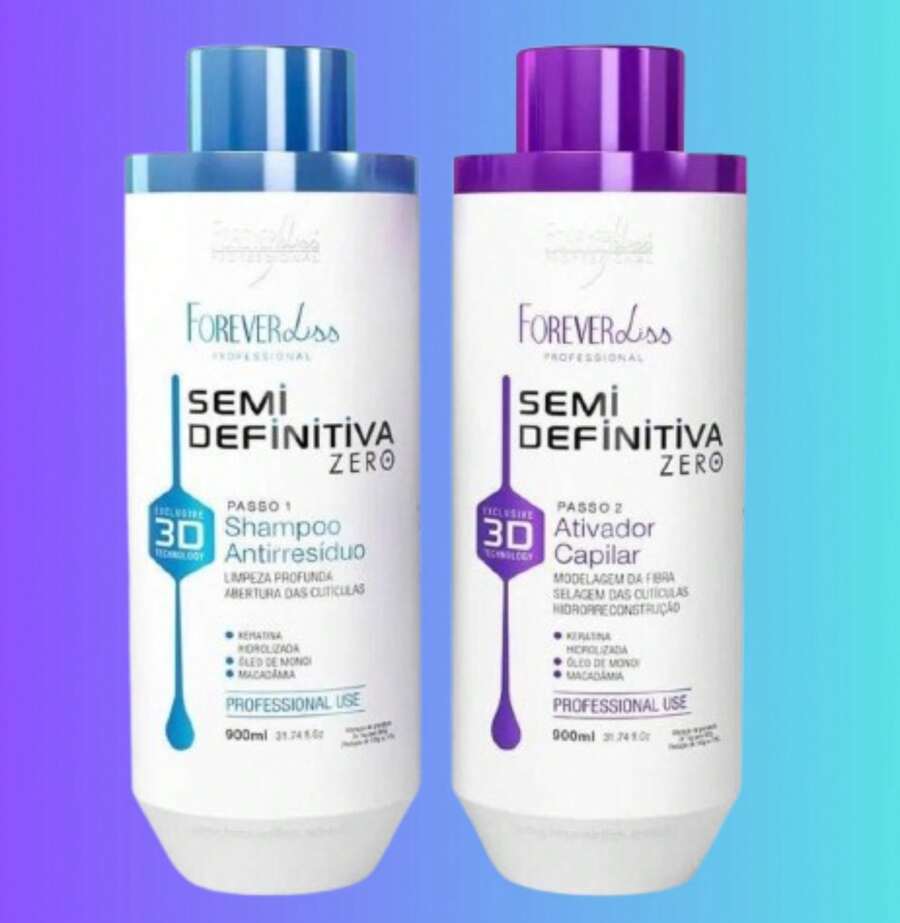Forever Liss Zero Formaldehyde Semi-Permanent Straightening Kit 2 Liters - trắng - Xem 1