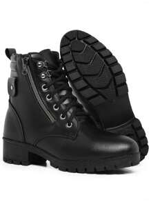 Women Fashion Boots - Black - View 1