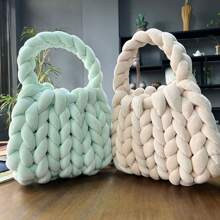 1 Roll Chunky Yarn, Suitable For Weaving Blankets, Pet Beds, Pillows, Etc., Super Soft Thick Yarn, 1.1 Lbs/Roll - Multicolor - View 5