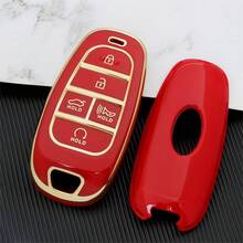 5 键 TPU 汽车遥控钥匙套带钥匙扣 - 保护套支架适用于 Tucson L 适用于 Sonata、适用于 Santa Fe、适用于 NEXO、适用于 NX4、适用于 Atos、适用于 Solaris - 适用于智能外壳遥控器保护器配件防尘防摔高端时尚钥匙包 - 電話號碼牌鑰匙扣 - 查看 9