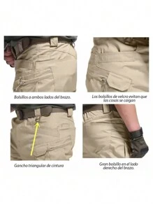 Waterproof And Wear-Resistant Tactical Pants, All-Day Protection Essential For Outdoor Adventures - Khaki - View 5