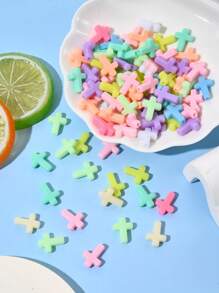 100/200/500pcs 15mm Acrylic Matte Pentagram Beads, Spring Colors, For DIY Handmade Bracelets And Necklaces, Educational Beads To Promote Intellectual Development