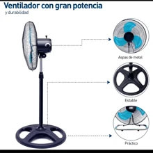 Ventilador 3 En 1 Con 3 Aspas Metálicas 18 Pulgadas De Diámetro Resistente