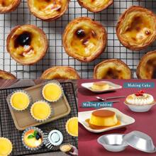 10pcs/20pcs/40pcs Egg Tart Mold Disposable Foil Trays Muffin Cases Egg Tart Tins Mince Pie Foil Cake Cases Pudding Cake Cookie Mold Lined Mould Pastry Dish Aluminium Mold Cups Cases Tin Pans - Multicolor - View 1