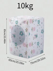 1 pezzo Copertura per lavatrice, coprilondatrice con motivo floreale moderno per uso domestico, borsa, organizer, contenitore