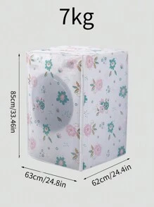 1 pezzo Copertura per lavatrice, coprilondatrice con motivo floreale moderno per uso domestico, borsa, organizer, contenitore