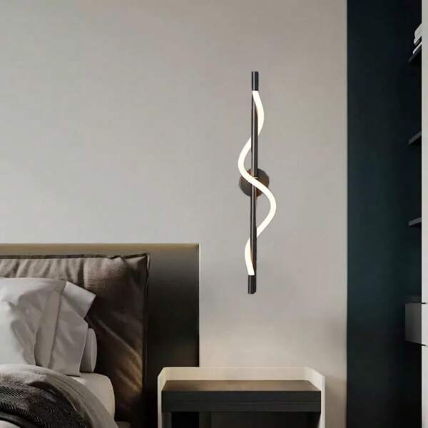 Lámparas de pared modernas LED para decoración del hogar, iluminación sencilla para decoración de paredes, apliques de pared en espiral, decoración de lujo para el hogar