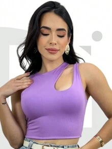 CHEAP CROPPED IZA DROP SLEEVE LEAK SUPLEX More Women's Clothing Fashion Women's Luxury Croped Blogger Corselet Gringa Sexy Black  White Sensual Pink Cheap Promotion Evangelical Kit Kits Winter Cold Plus Size Beach Stones Shine Rhinestones Shiny Blouse Blouses Blouses - 紫丁香色 - 查看 1