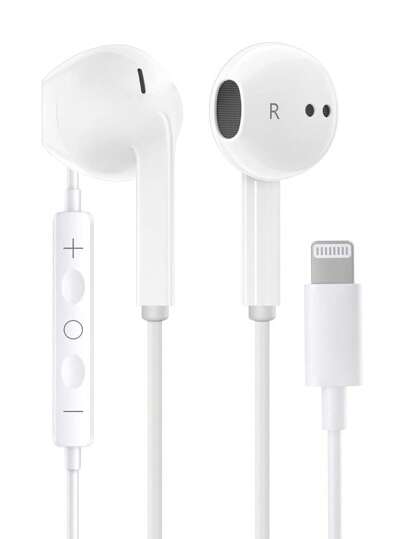 Wired Headphones In-Ear Earbuds Earphones Compatible With Iphone/Ipad Lightning Port Not Need Bluetooth Compatible With Iphone, IPad, Laptops, For IOS/Android Users,Gifts For Family, Friends, Kids,Birthday,Christmas, Winter, Holiday Simple Aesthetic And Comfortable To Wear, Enjoy Clear Audio With Microphone Function, Sports Headphones For Phone Computer