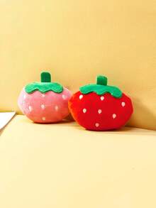 1 Pet Plush Toys, Dog Toys, Imitation Strawberry Pet Toys, Will Sound Toys, Suitable For Teddy Bears, Corgis, Chewing, Cat Toys