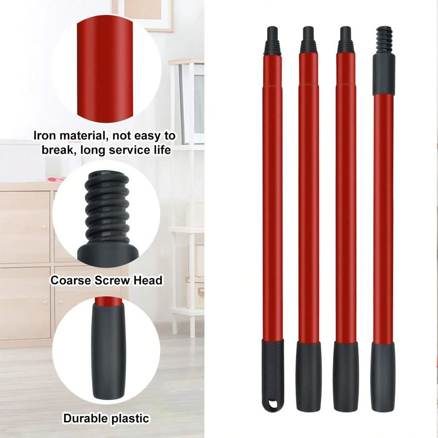 1/2 Cây lau nhà thay thế bằng sắt O-Cedar/ Đế hình tam giác tương thích với tay cầm thay thế bằng ren Mỹ 4 đoạn O-Cedar/ Dễ lắp ráp Chất liệu cao cấp Dụng cụ vệ sinh Giáng sinh Halloween
