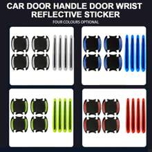 8 miếng dán phản quang nổi 3D cảnh báo, dải phản quang thân xe trang trí chống va chạm - Một cỡ - Xem 12