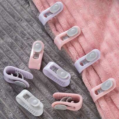 10pcs Seamless Bedding Clips Non-Needle Bed Sheet Fastener, Anti-Slip Thick Comforter Clips, Winter