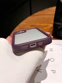 简单透明亚克力手机壳适用于 17 Pro Max/17 Pro/17 Air/17/16 Pro Max/16/16 Pro/16 Plus/16E/15/15 Plus/15 Pro/15 Pro Max/11/12/13/14 Pro Max/11 Pro/11 Pro Max/12 Pro/12 Pro Max/13 Pro/13 Pro Max/7 Plus/14 Pro/14 Pro Max/14 Plus 硬壳 - 紫色 - 查看 7