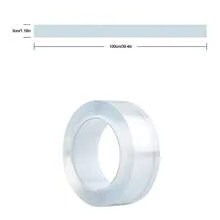 重型、可重复使用、可移除硅胶双面胶带 - 适用于家庭、办公室和汽车的坚固、无痕、可清洗的安装条 - 用于粉刷物品的多用途、透明和纳米粘合剂