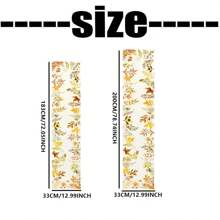 1pc Autumn Season Floral Table Runner, Seasonal Decorative Table Runner For Living Room, Dining Room, Party, Farmhouse, Kitchen, Holiday Home Decor