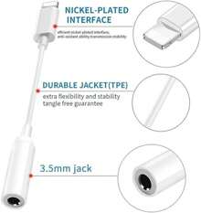 Adaptador de Lightning a Jack de 3.5 mm para audífonos - Blanco - Ver 2