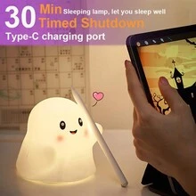 1 đèn ngủ trang trí để bàn hình ma trắng dễ thương Halloween có hiệu ứng âm thanh, đèn vòi, đèn trang trí bàn Halloween, đèn trang trí tiệc, đèn ngủ LED, đèn ma trắng làm quà tặng tiệc, trang trí phòng ngày lễ - Nhiều màu - Xem 7