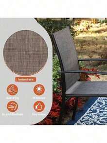 5 Piece Outdoor Dining Set Patio Furniture Set Round Table For Yard - 1 - 查看 3