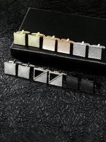 2 件装锌合金女士时尚袖扣西装衬衫装饰袖扣 - 彩色 - 查看 6