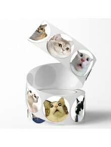 500 张/包可爱卡通动物贴纸 - 新奇卡通宠物贴纸，尺寸 2.5 厘米，装饰贴纸，非粘性奖励/表扬贴纸，创意图案，多种颜色 - 彩色 - 查看 8