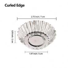 10pcs/20pcs/40pcs Egg Tart Mold Disposable Foil Trays Muffin Cases Egg Tart Tins Mince Pie Foil Cake Cases Pudding Cake Cookie Mold Lined Mould Pastry Dish Aluminium Mold Cups Cases Tin Pans - Multicolor - View 9