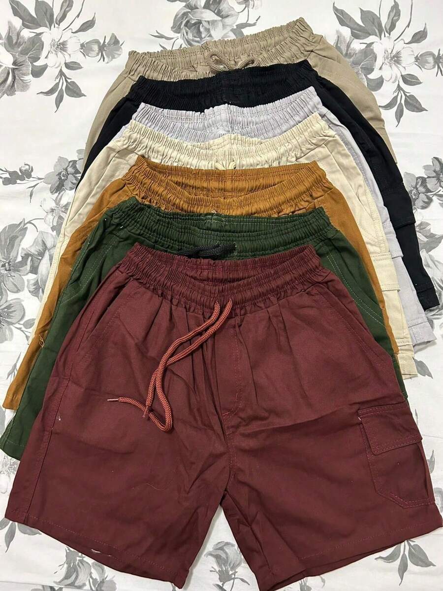 Kit3 Pack In 7 Colors/Men's Cargo Shorts With Pockets Random Colors Sent - Màu Khaki - Xem 1