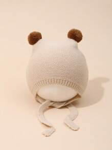 Infant/Toddler Knitted Ear Flap Hat, Cute Baby Boy/Girl Winter Warm Beanie - Multicolor - View 9