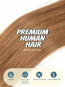 10 lọn tóc nối mini dạng băng dính, tóc thật, màu nâu hạt dẻ, dài 14-22 inch, tóc Remy, băng dính hai mặt vô hình. - S6 - Xem 6