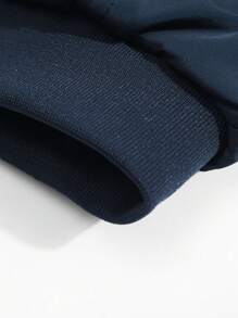 Winter Casual Thermal Lined Jacket, Windproof Stand Collar Outdoor Coat For Men