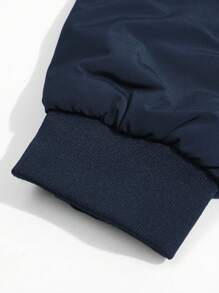 Winter Casual Thermal Lined Jacket, Windproof Stand Collar Outdoor Coat For Men