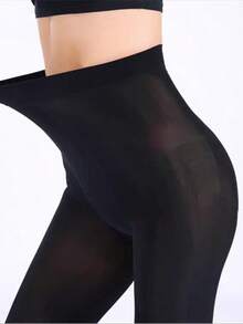 3 Pairs Women's Thin Tights Adult 20 Thread Black - 黑色 - 查看 4