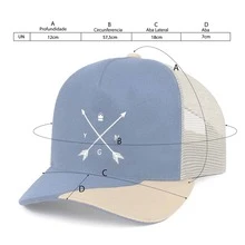 Young Men's Dual Colors Cap Adjustable Curved Brim - 藍色 - 查看 6