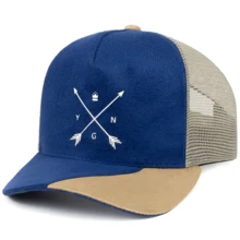 Young Men's Dual Colors Cap Adjustable Curved Brim - 藍色 - 查看 3