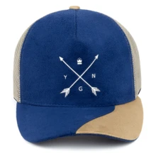 Young Men's Dual Colors Cap Adjustable Curved Brim - 藍色 - 查看 1