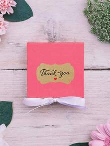 120 张牛皮纸风格粘性感谢贴纸标签，适用于烘焙、礼品、生日、婚礼、新娘、小型企业和奇形怪状贴纸 - 彩色 - 查看 5