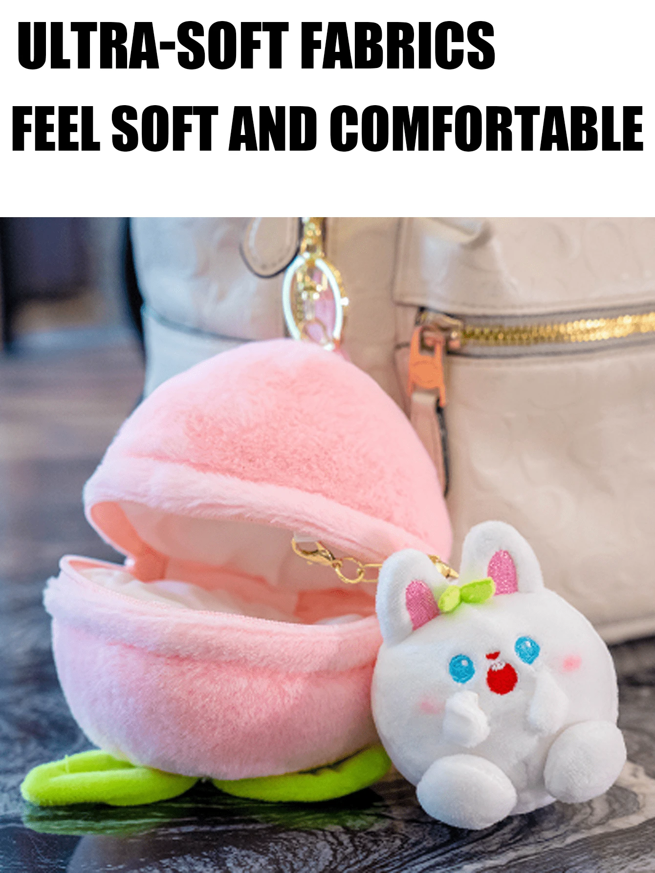 A Cute Little Fruit Animal Doll With Random Colors Can Hang On Keys And