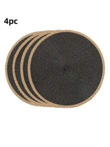 14 Inch Round Woven Placemat, 2/6 Pcs Washable Heatproof Placemats For Dining Table, Non-Slip For Indoor/Outdoor Use, Suitable For Dinner, Events, Family Gatherings, Thanksgiving, Christmas, Easter