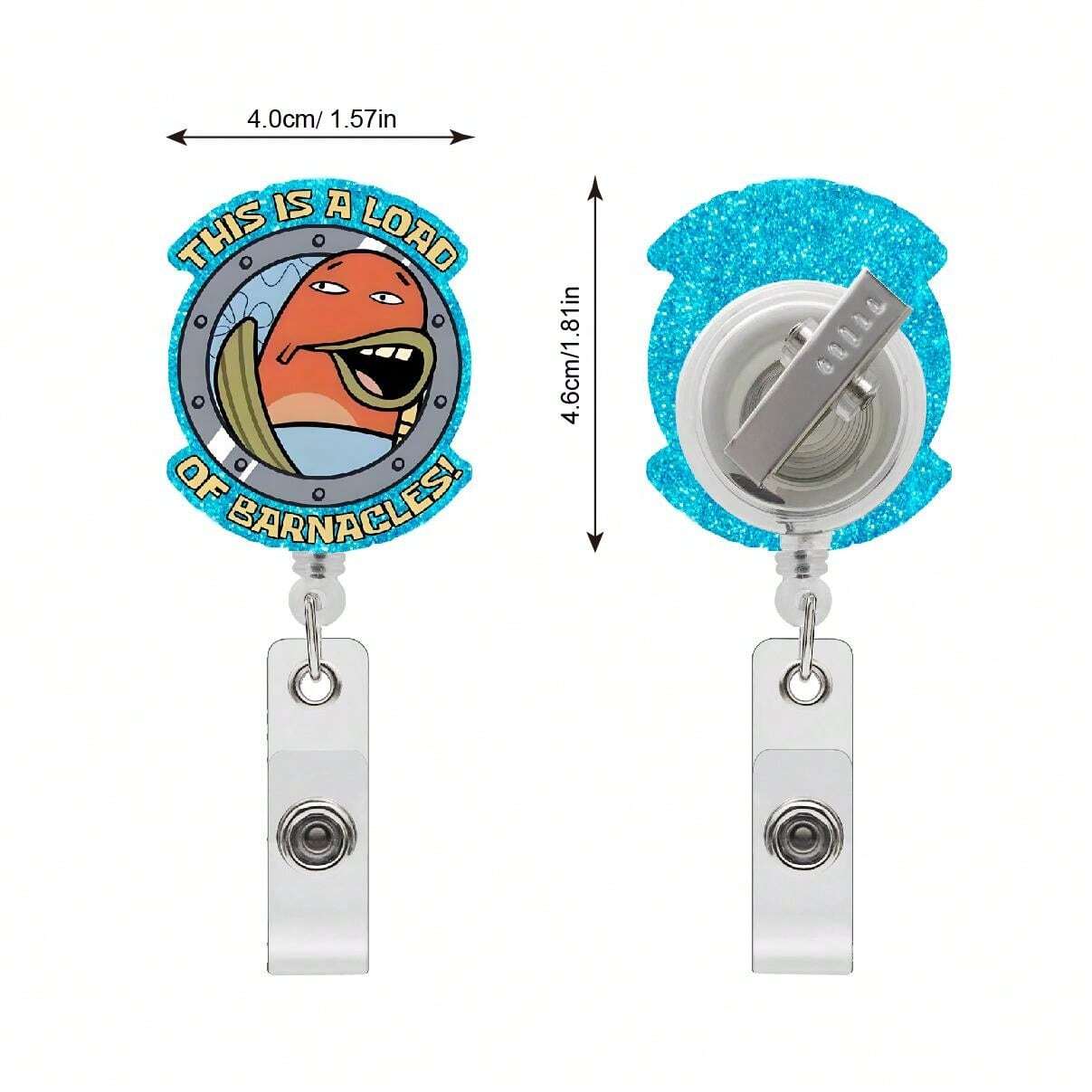 Fun Retractable ID Card Clip Durable Acrylic For Nurses, Doctors, RN