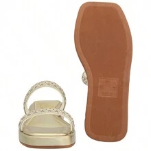 Women's  Shiny Rhinestone Platform Sandal Comfortable - 金子 - 查看 5