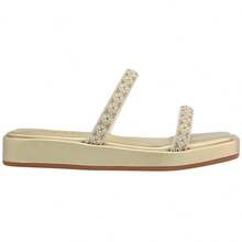 Women's  Shiny Rhinestone Platform Sandal Comfortable - 金子 - 查看 1