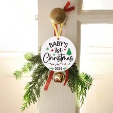 1 件新生儿第一个圣诞节装饰品 2024，第一个圣诞节纪念品，圣诞树装饰品，亚克力家庭派对户外室内装饰品，新生儿圣诞礼物，圣诞节 - 彩色 - 查看 5