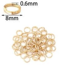 100pcs/Pack Stainless Steel Double Loop Keyring, Double Iron Circle Connector Ring For DIY Jewelry Pendants, Toys
