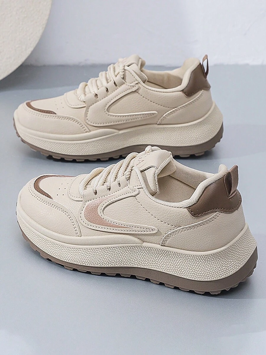 鞋子 平底鞋 白色 凉鞋 运动鞋 女士 平底鞋 女士鞋 女士鞋 - 卡其色 - 查看 1