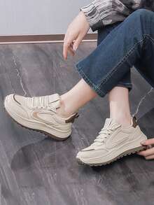 鞋子 平底鞋 白色 凉鞋 运动鞋 女士 平底鞋 女士鞋 女士鞋 - 卡其色 - 查看 5