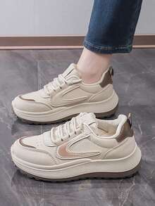 鞋子 平底鞋 白色 凉鞋 运动鞋 女士 平底鞋 女士鞋 女士鞋 - 卡其色 - 查看 4