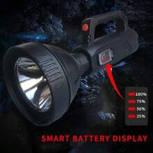 Popular High-Brightness Adjustable Portable Flashlight - Multi-Level Brightness Selection COB Long-Lasting High-Power Patrol Searchlight Multi-Purpose Portable Flashlight - A Must-Have Artifact For Travel, Camping, And Emergency Backup - Black - View 1