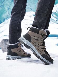 Giày thể thao buộc dây dành cho nam, giày bốt ngoài trời mùa thu thoải mái dành cho nam, giày đi bộ đường dài thoáng khí. - màu nâu - Xem 9